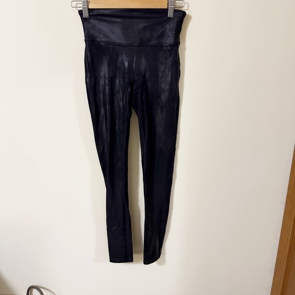 SPANX Pants - Spanx Womens Black Faux Leather Leggings Size Small